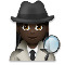 Woman Detective- Dark Skin Tone emoji on LG